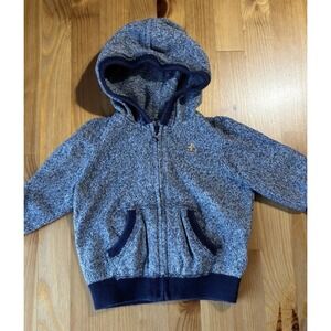 Baby GAP Hooded Zip Up Sweater With‎ Bear Logo Size 6-12 Months